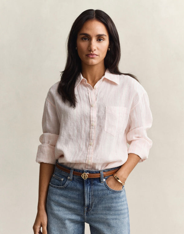 GANT Relaxed Fit Striped Linen