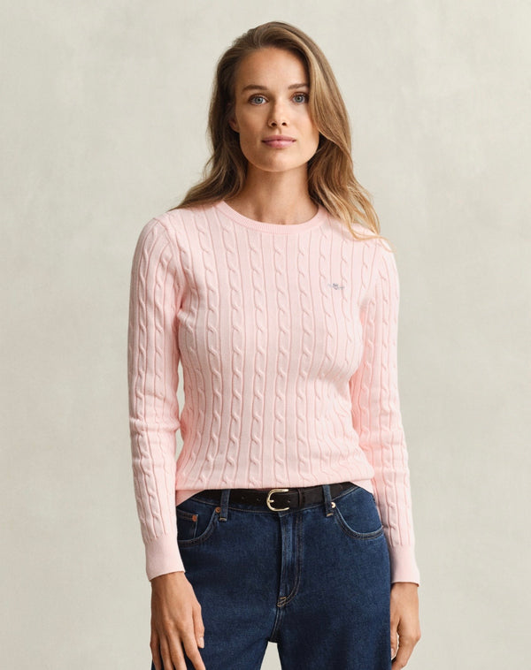 GANT Cable Knit Crew Neck Sweater