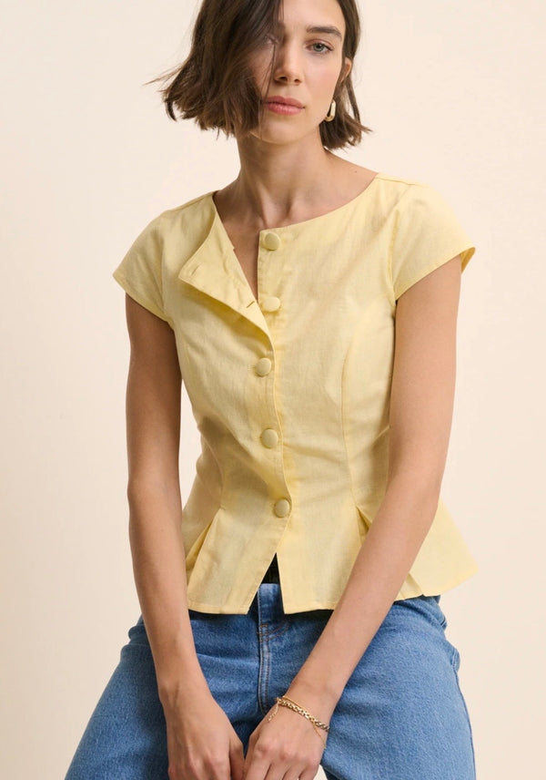 Nobody’s Child Butter Yellow Gretchen Top