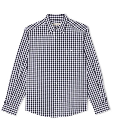Black and white checkered shirt on a white background