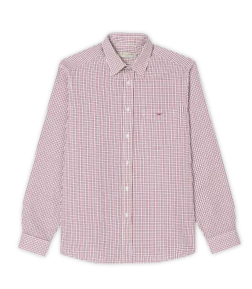 Red and white checkered shirt on a white background