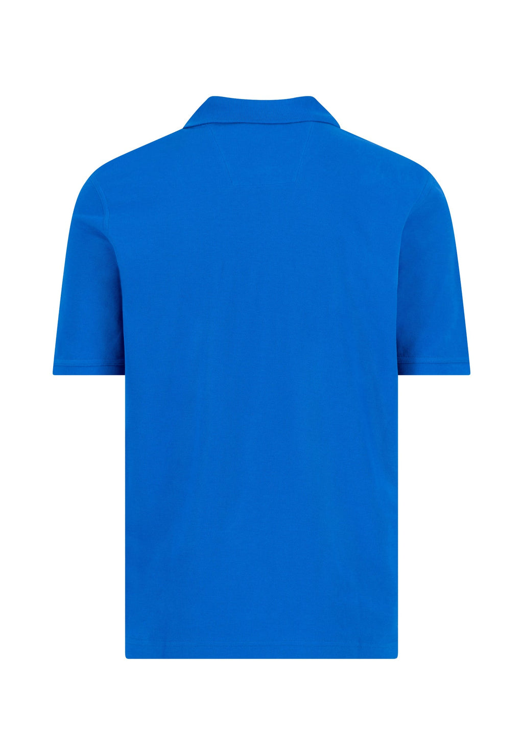 Blue polo shirt on a white background