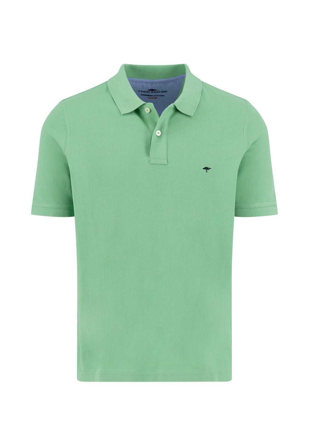 Green polo shirt on a white background