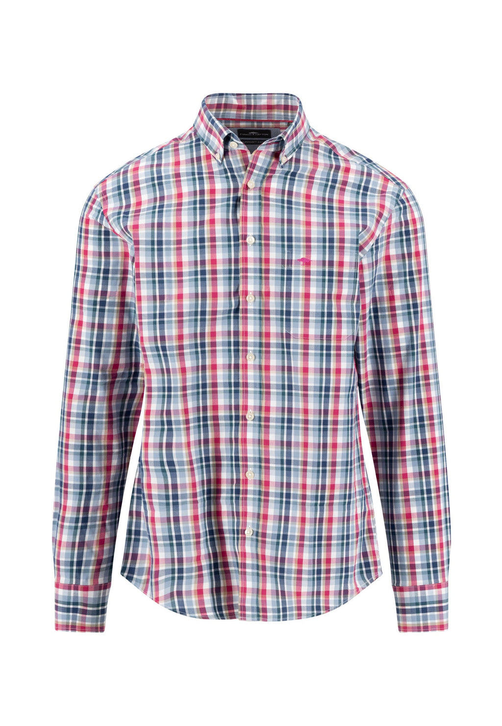 Fynch-Hatton Multicolor Check Button Down Shirt - Grape