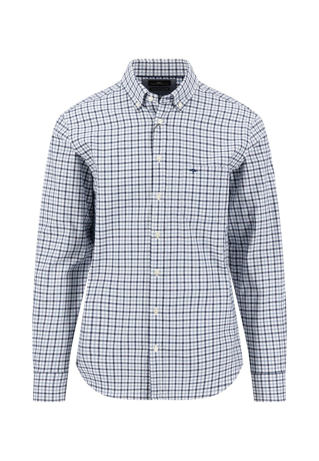 Fynch-Hatton Dobby Check Button Down Shirt - Air Blue