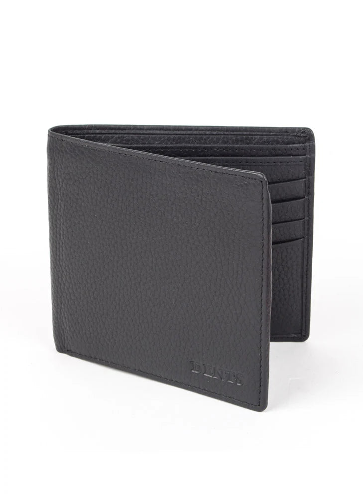 Black leather wallet on a white background