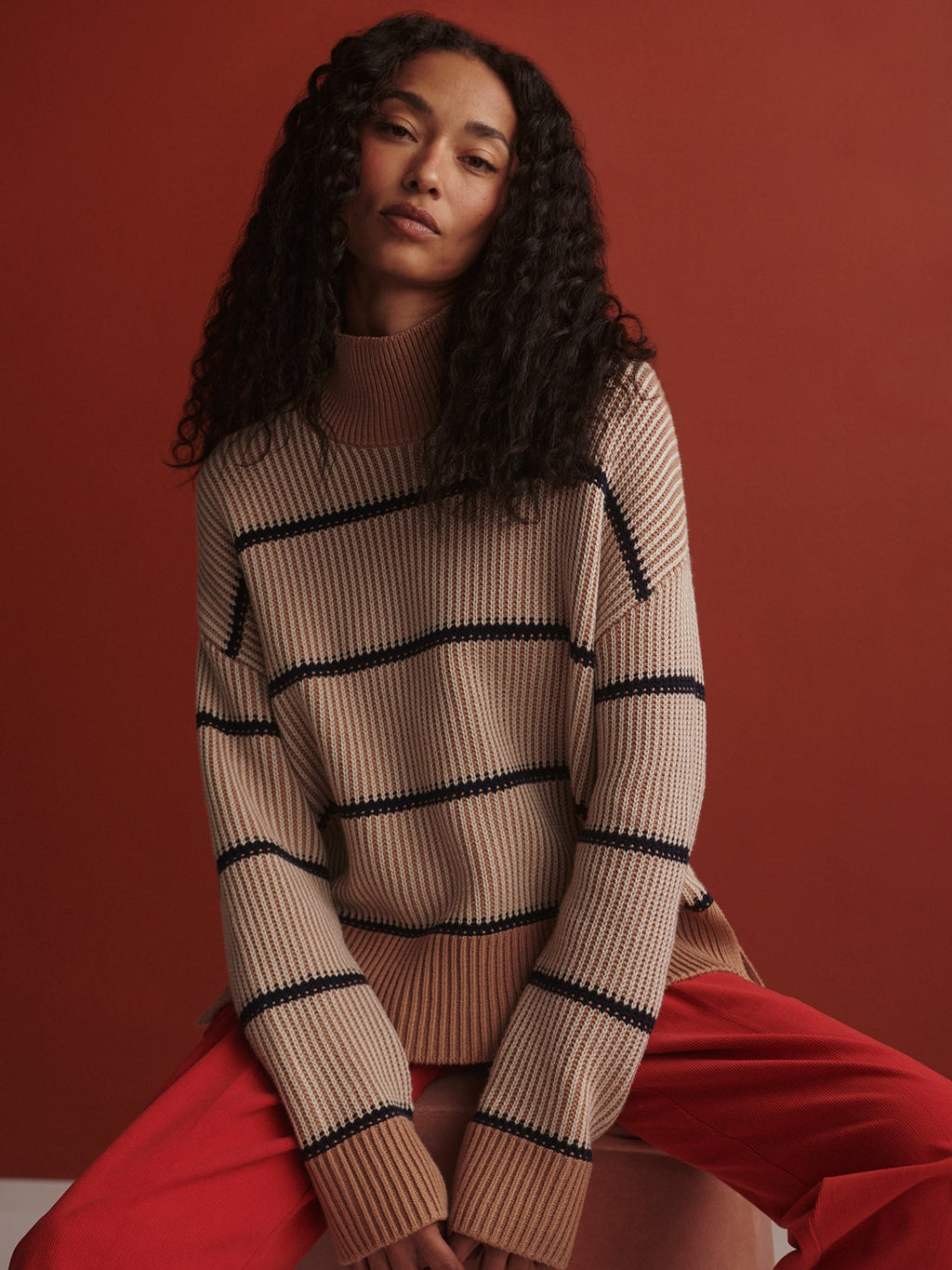 Varley Holland Knit Sweater - Mid Tan