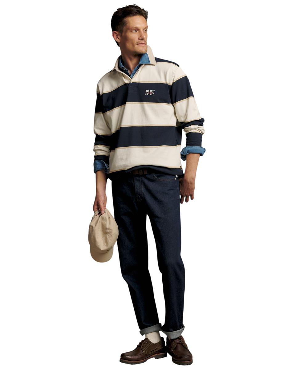 R.M.Williams Balmain stripe rugby - Ecru/navy