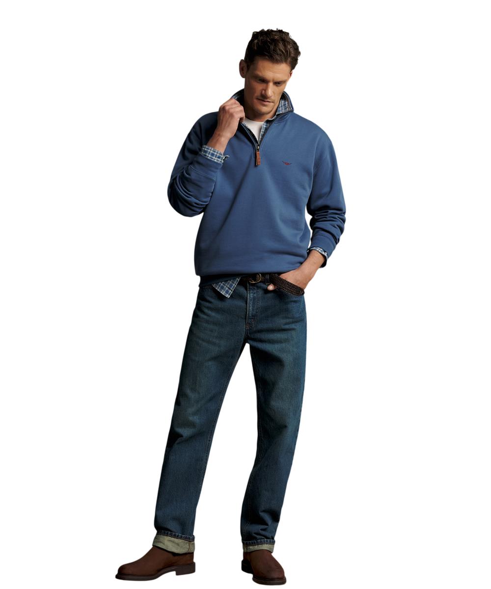 R.M.Williams Mulyungarie quarter-zip sweatshirt - Mid blue