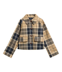 Barbour Delilah Checked Showerproof Jacket in Birchwood Dress