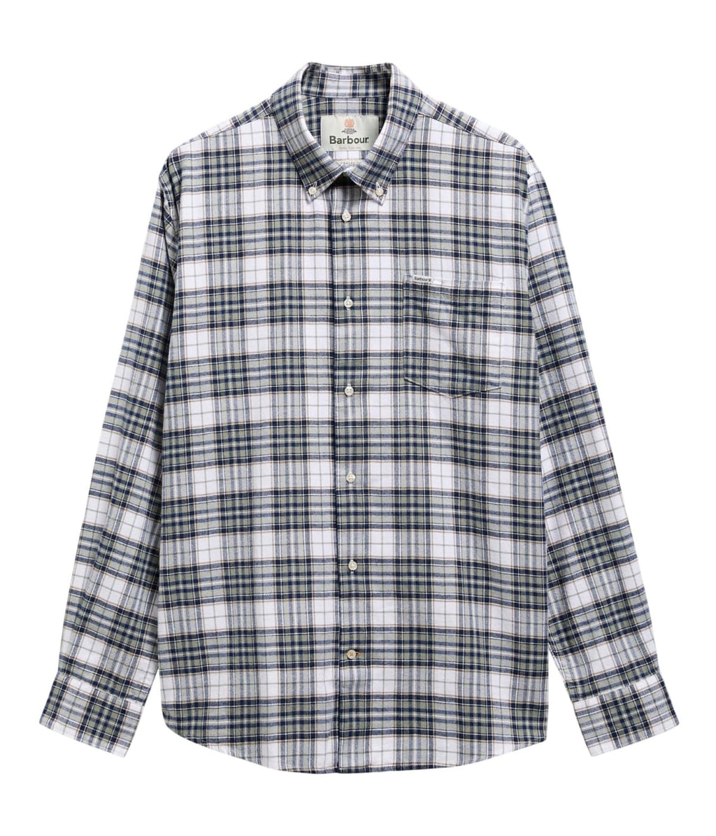 Barbour Telfield Regular Fit Checked Shirt in Navy