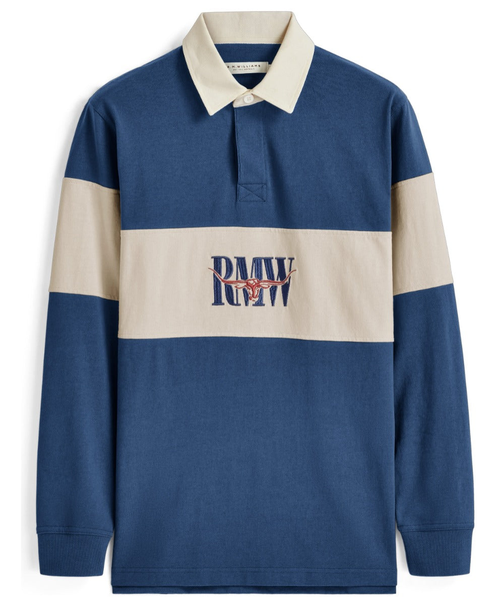 R.M.Williams Heritage panel rugby - Mid blue