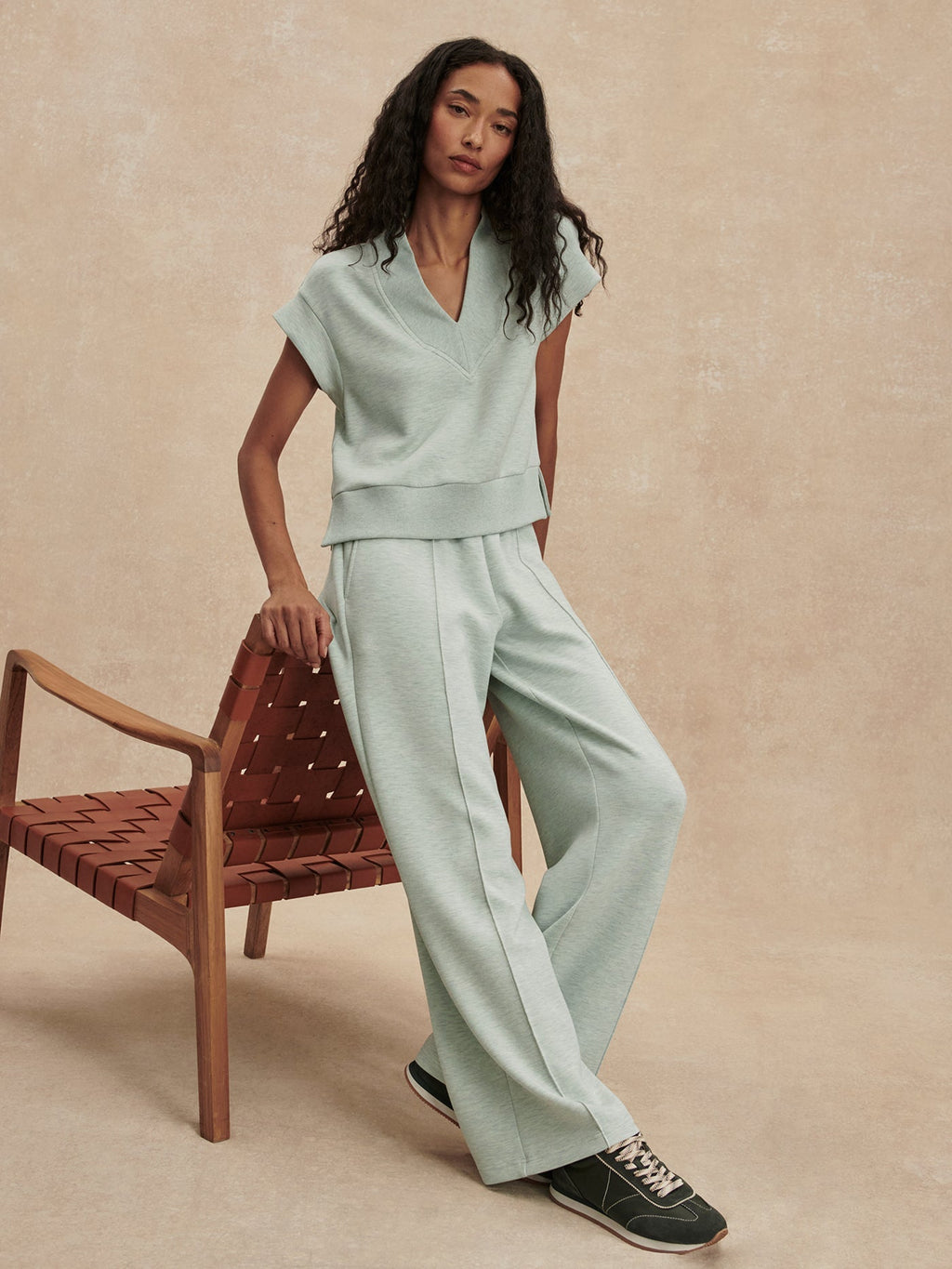 Varley The Wide Leg Pant 30 - Mint Green Marl product image