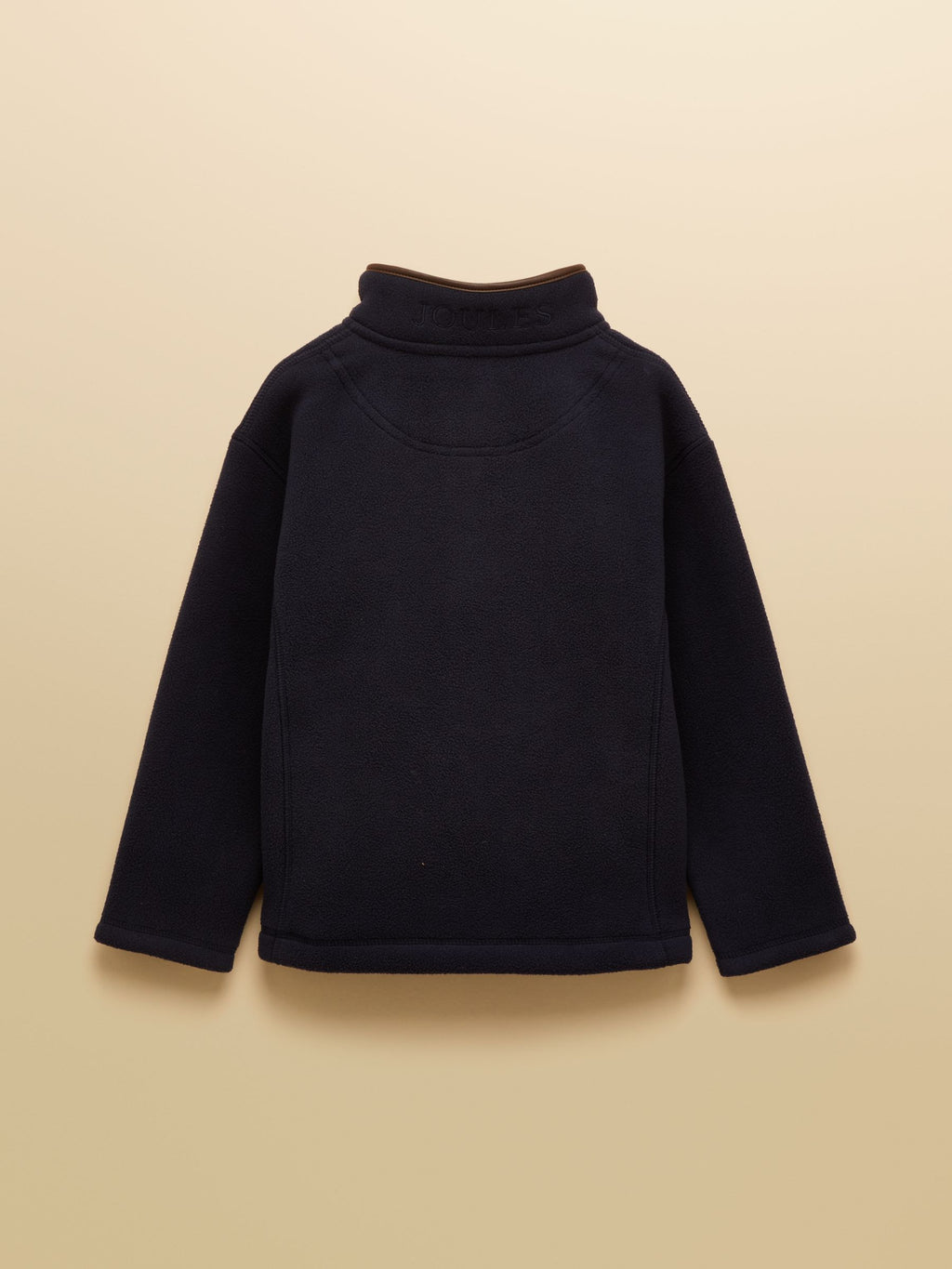 Black fleece jacket on a beige background