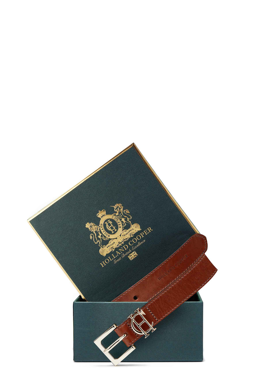 HC Slim Logo Belt - Tan