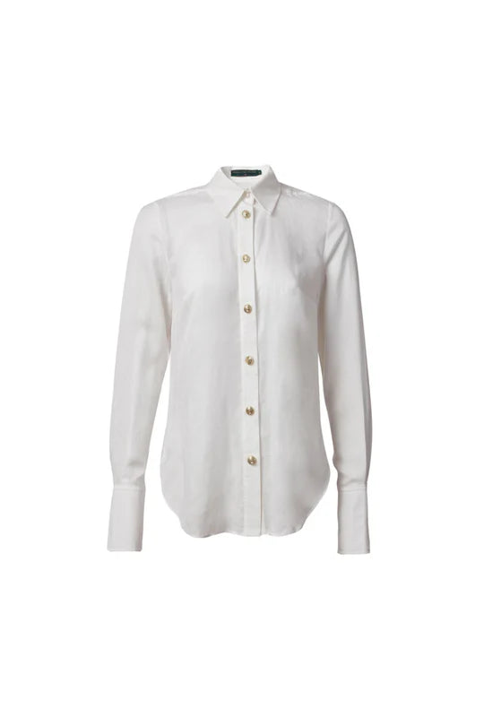 White button-up shirt on a white background