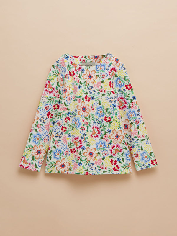 Floral patterned shirt on a beige background