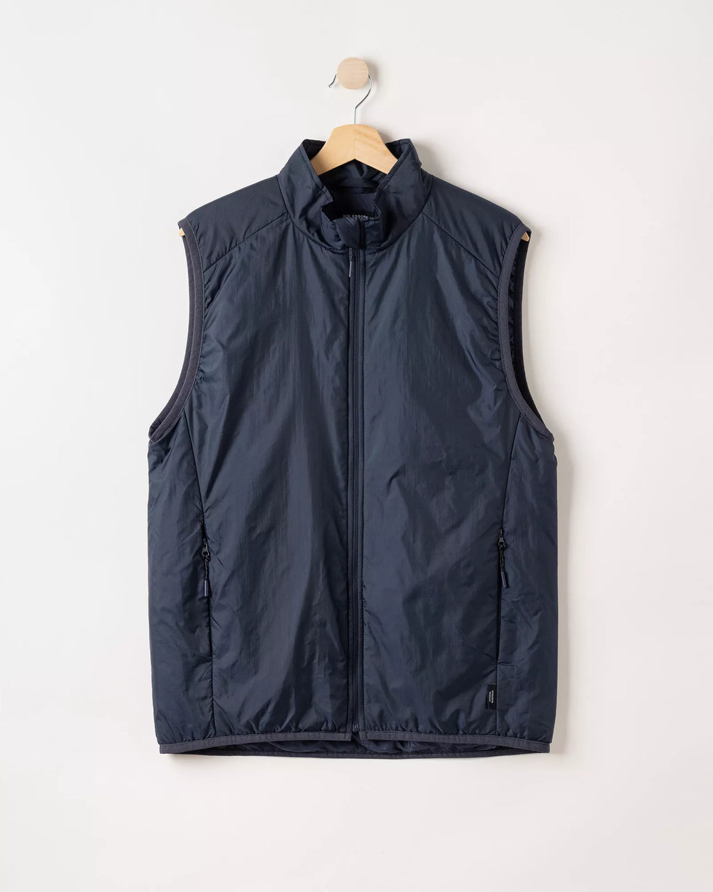 Navy blue vest on a white background