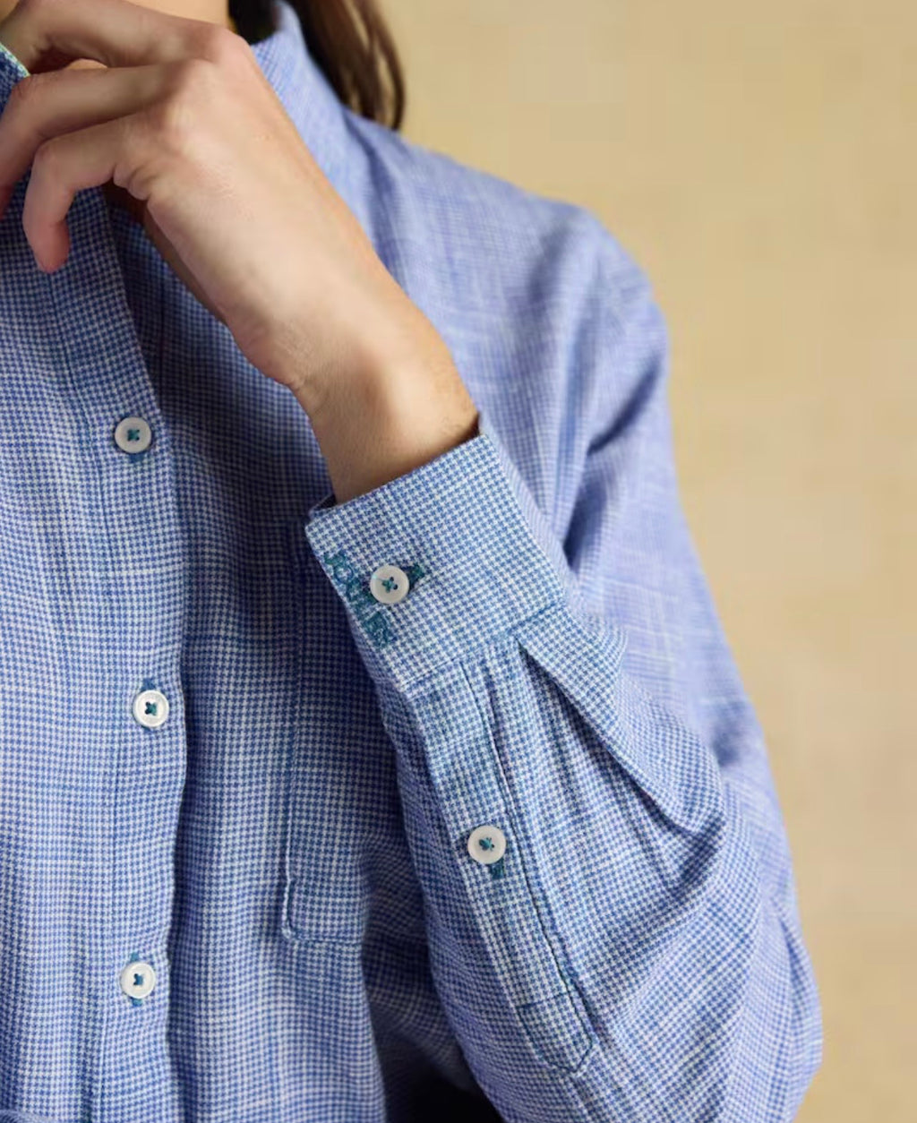 Joules Ida Blue Long Sleeve Cotton Shirts