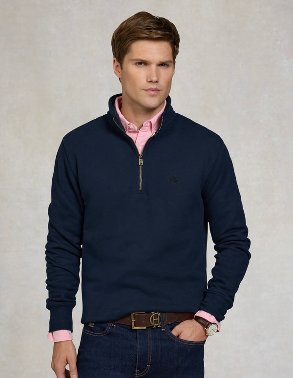 Holland Cooper Men's Quarter Zip Sweat Ink Navy