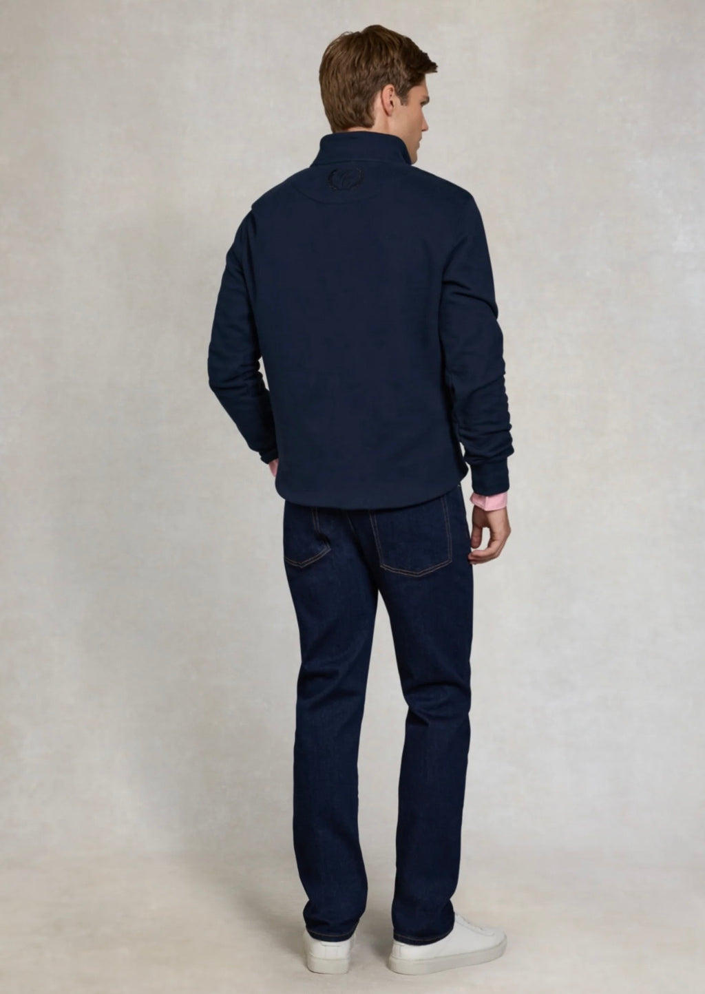 Holland Cooper Men's Quarter Zip Sweat Ink Navy