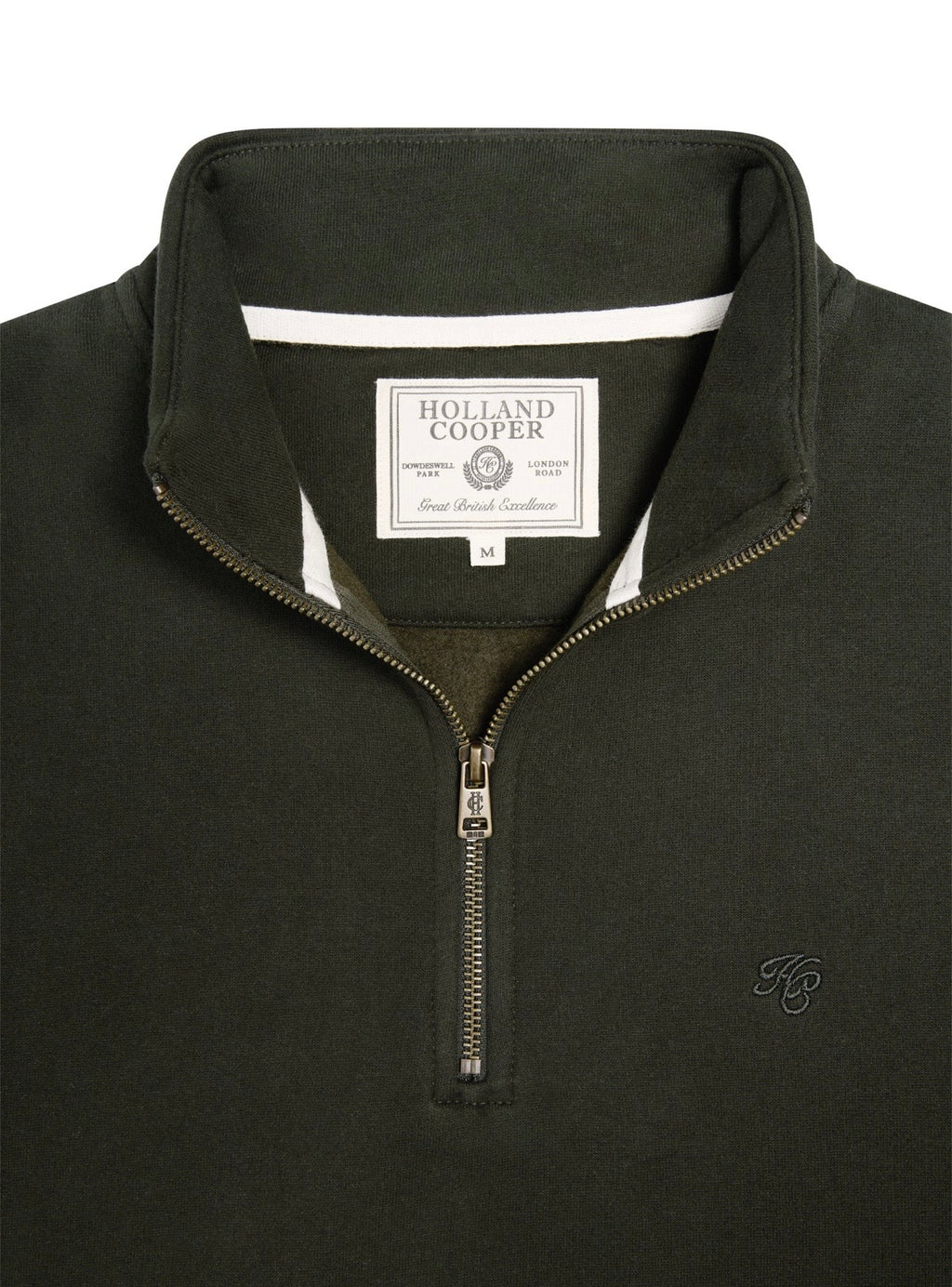 Holland Cooper Men's Quarter Zip Sweat Racing Green