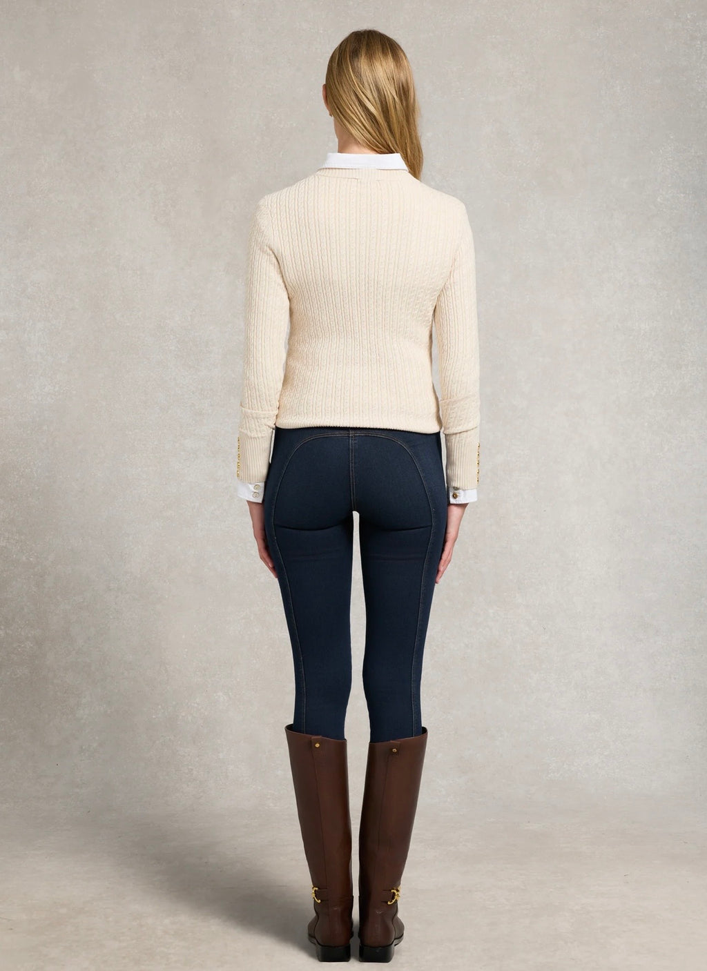 Holland Cooper Princeton Crew Neck Knit Almond