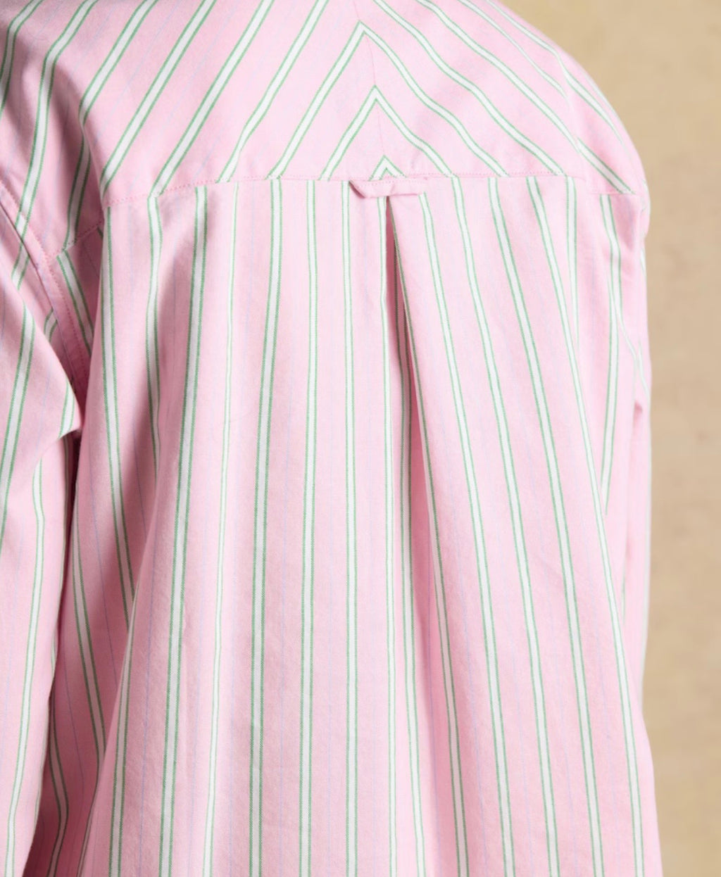 Joules Pink Striped Boyfriend Fit Oxford Shirt