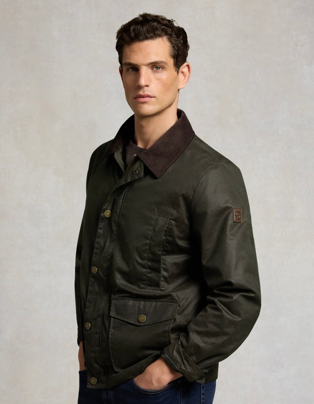 Holland Cooper Men's Classic Wax Jacket Moss Wax