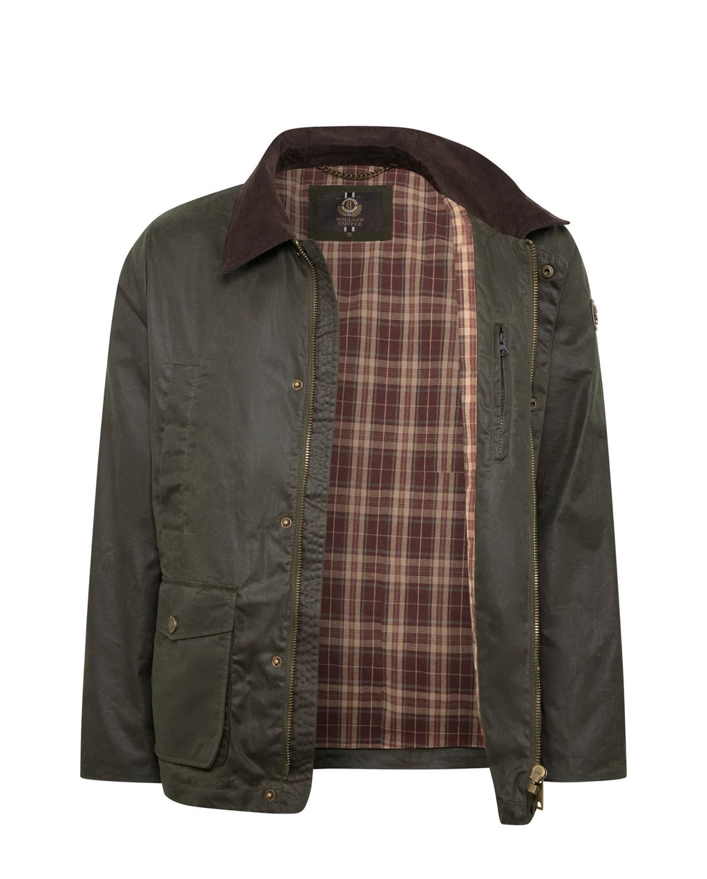 Holland Cooper Men's Classic Wax Jacket Moss Wax