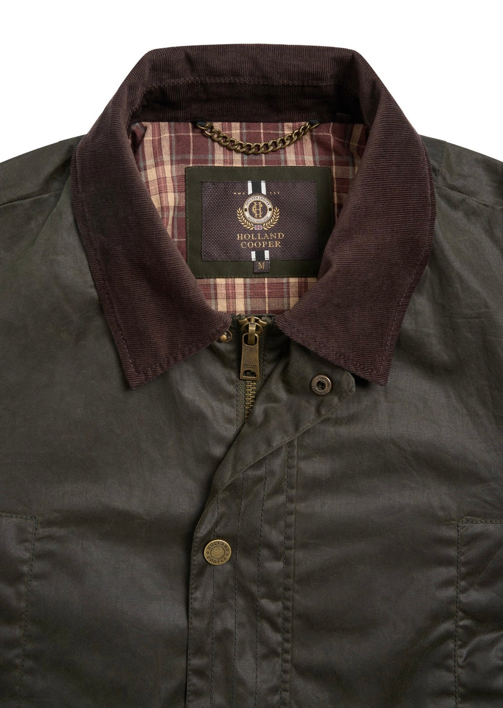 Holland Cooper Men's Classic Wax Jacket Moss Wax