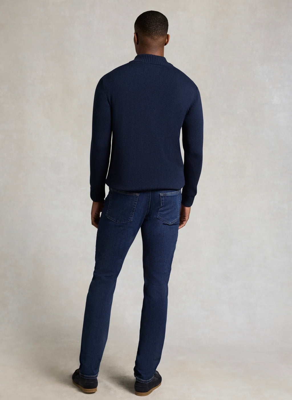 Holland Cooper Men's Quarter Zip Knit Ink Navy