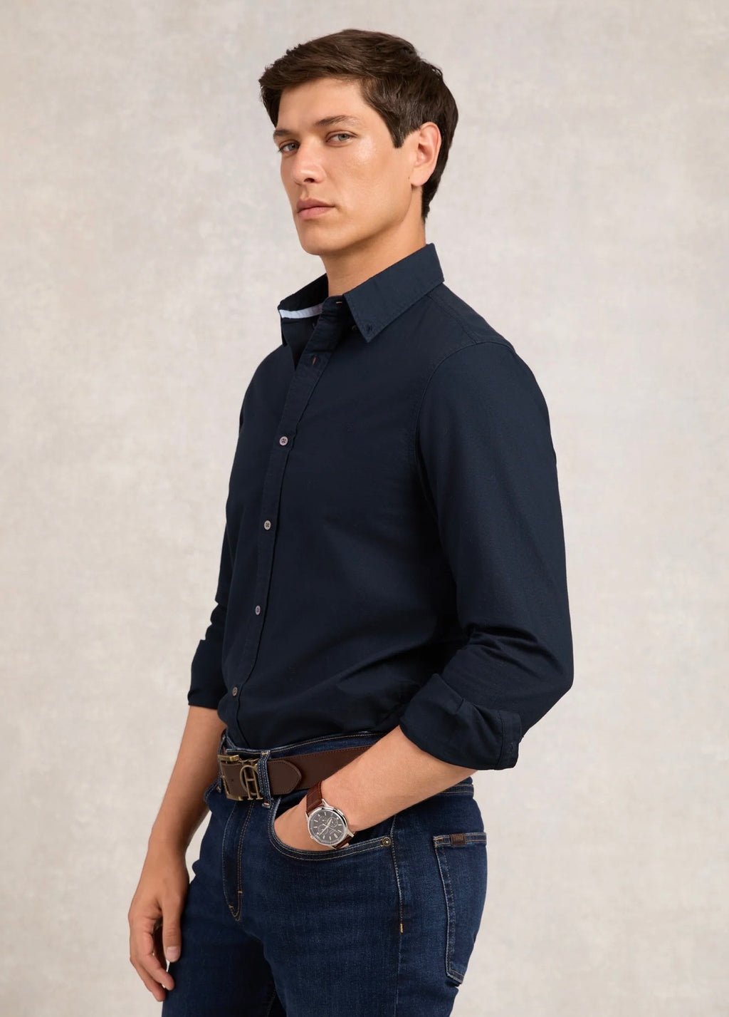 Holland Cooper Men's Classic Oxford Shirt Ink Navy