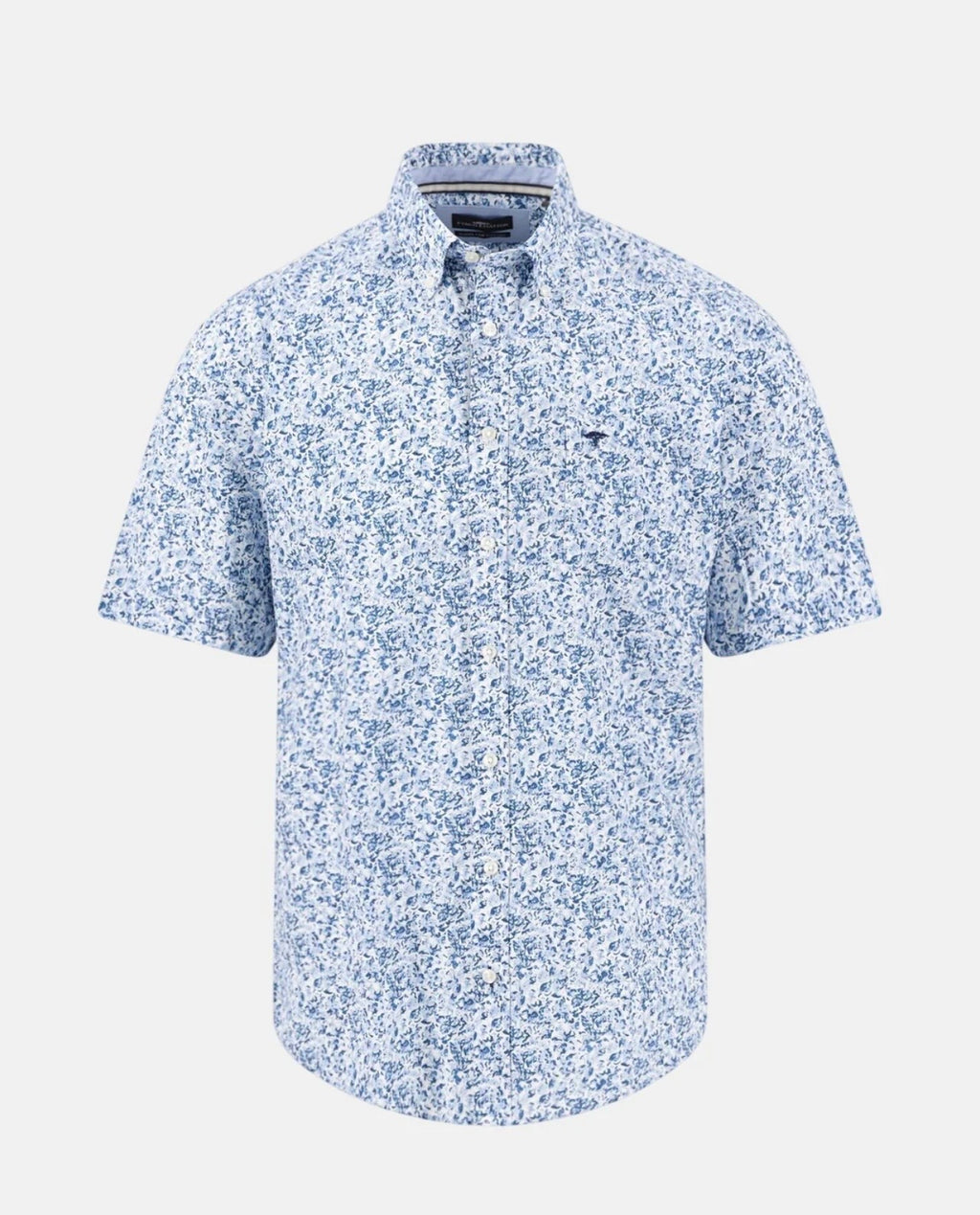 Fynch-Hatton Premium Flower Print Short Sleeved Shirt New Breeze