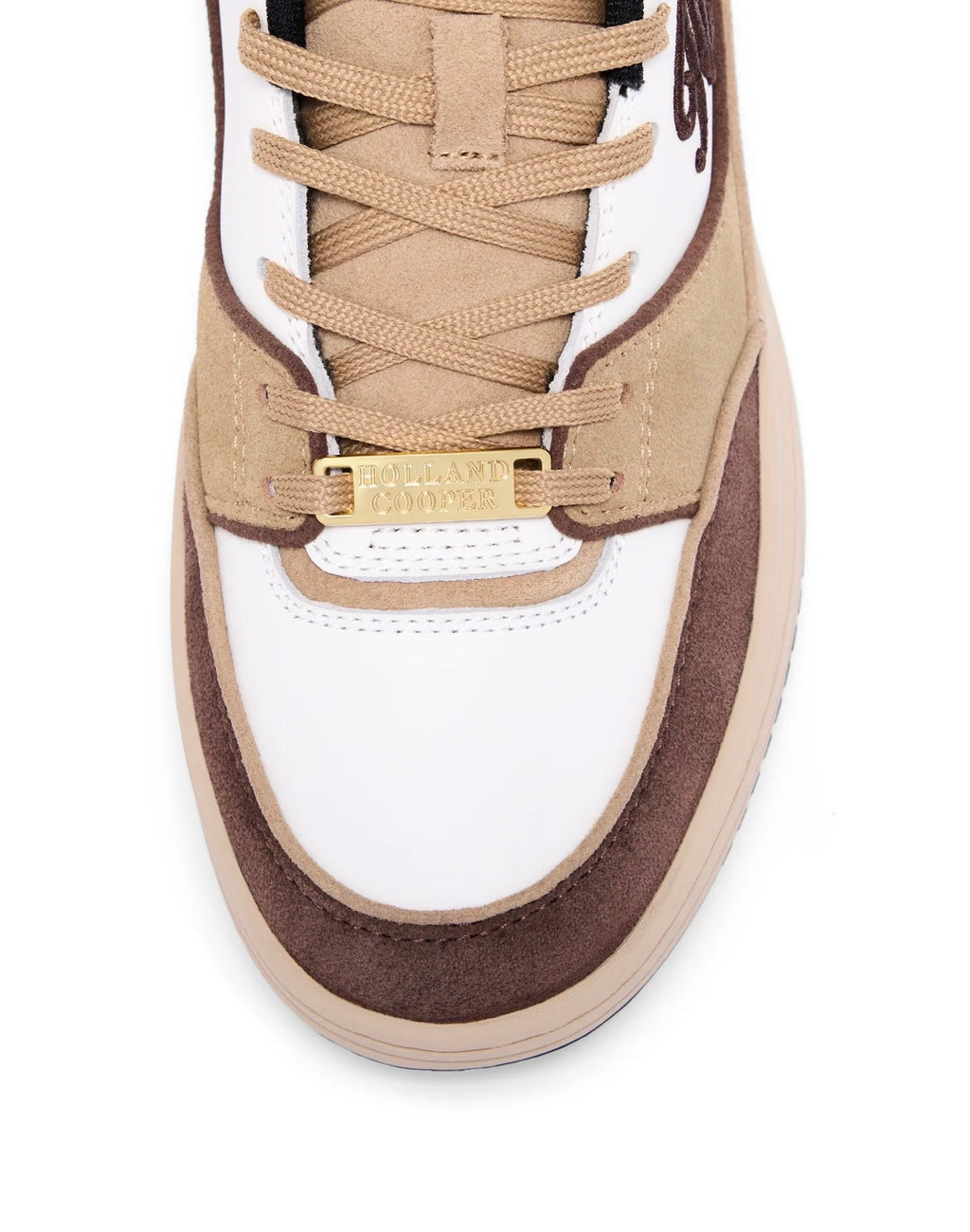Holland Cooper Retro Trainer Taupe Tan Nude