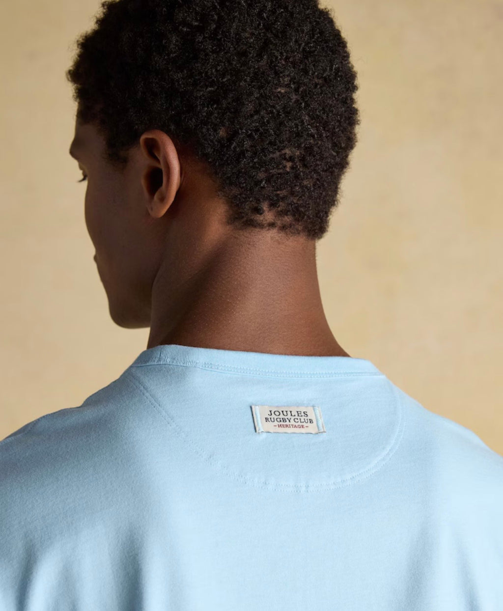joules Rugby Club Light Blue Crew Neck Cotton T-Shirt