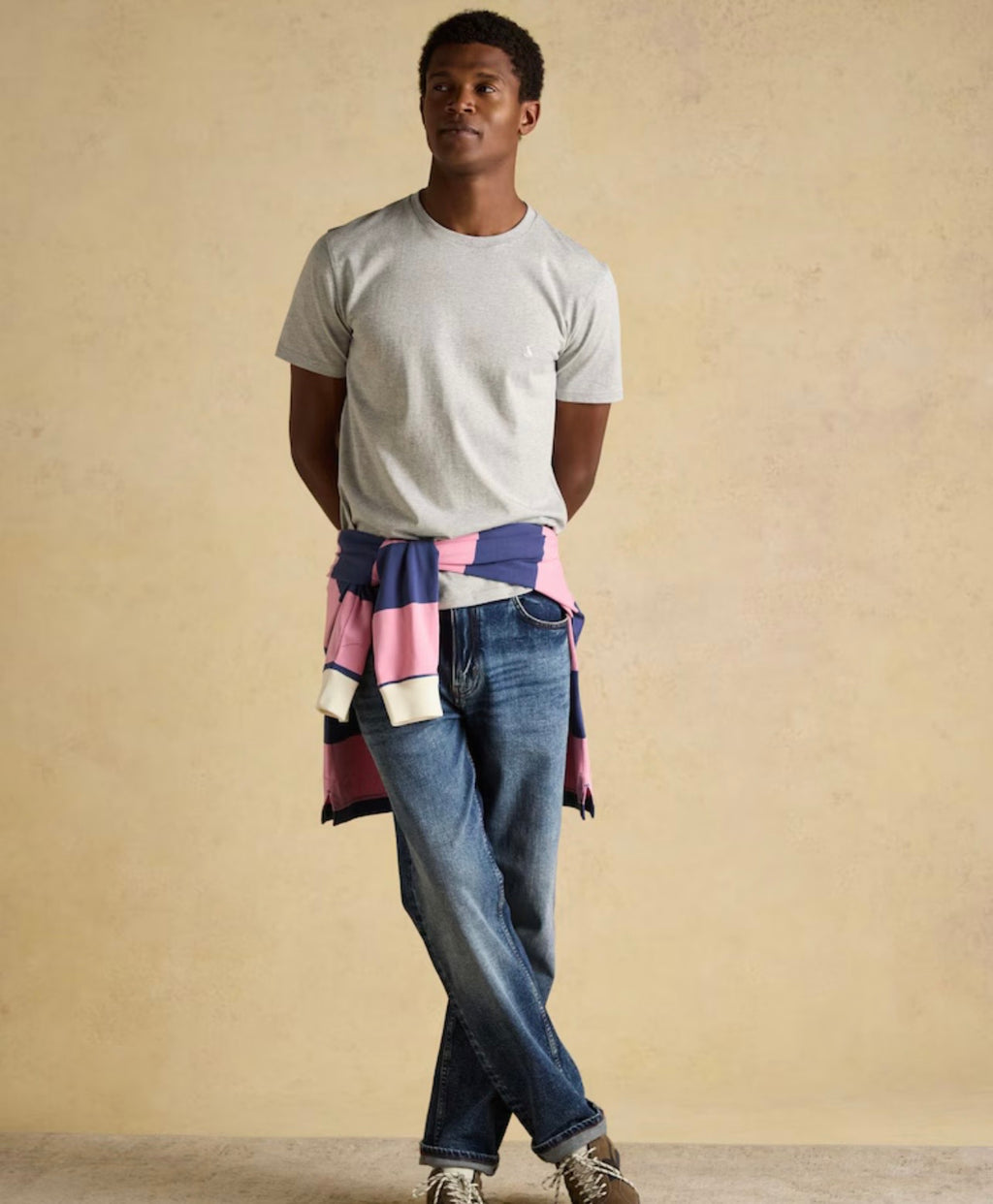 Joules Everyday Grey Classic Fit Cotton T-Shirt