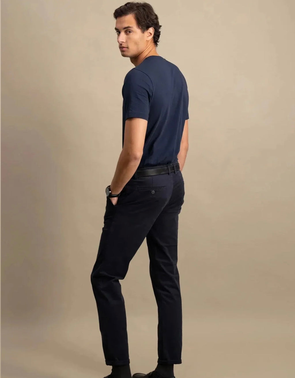 Fynch- Hatton Crew Neck T-Shirt Navy