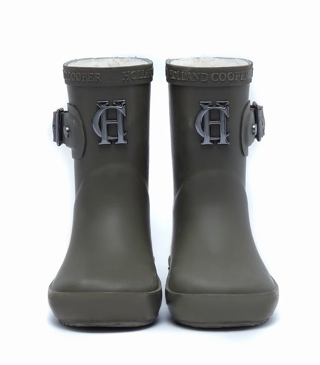 Holland Cooper Little Wellie-Toddler Dinosaur Green