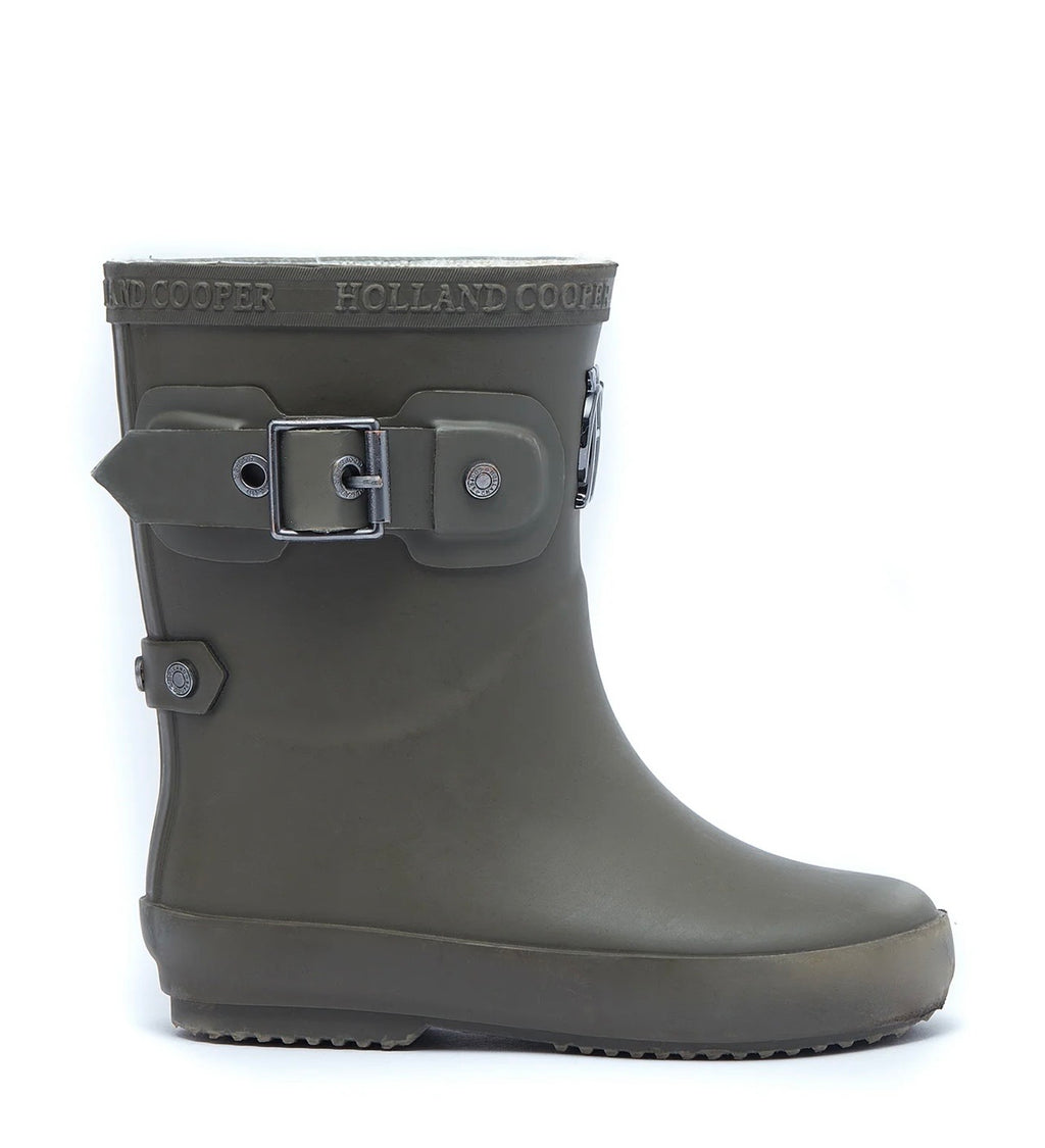 Holland Cooper Little Wellie-Toddler Dinosaur Green