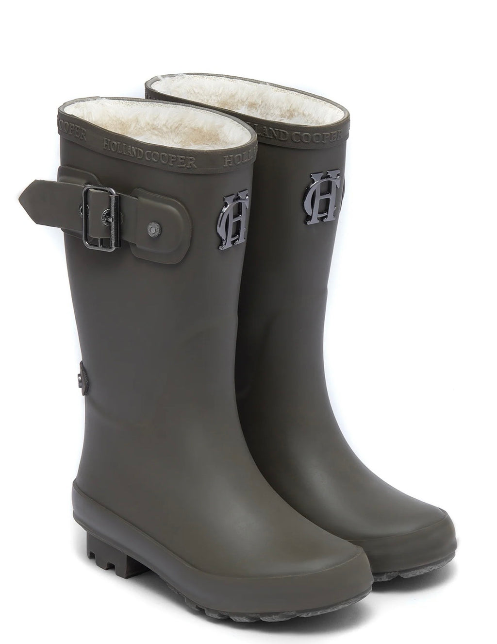 Holland Cooper Little Wellie - Junior Dinosaur Green