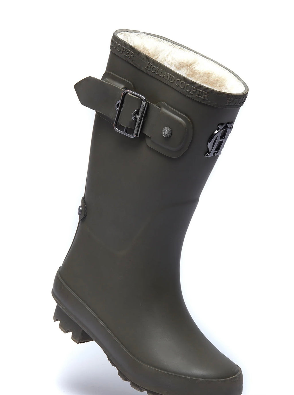Holland Cooper Little Wellie - Junior Dinosaur Green