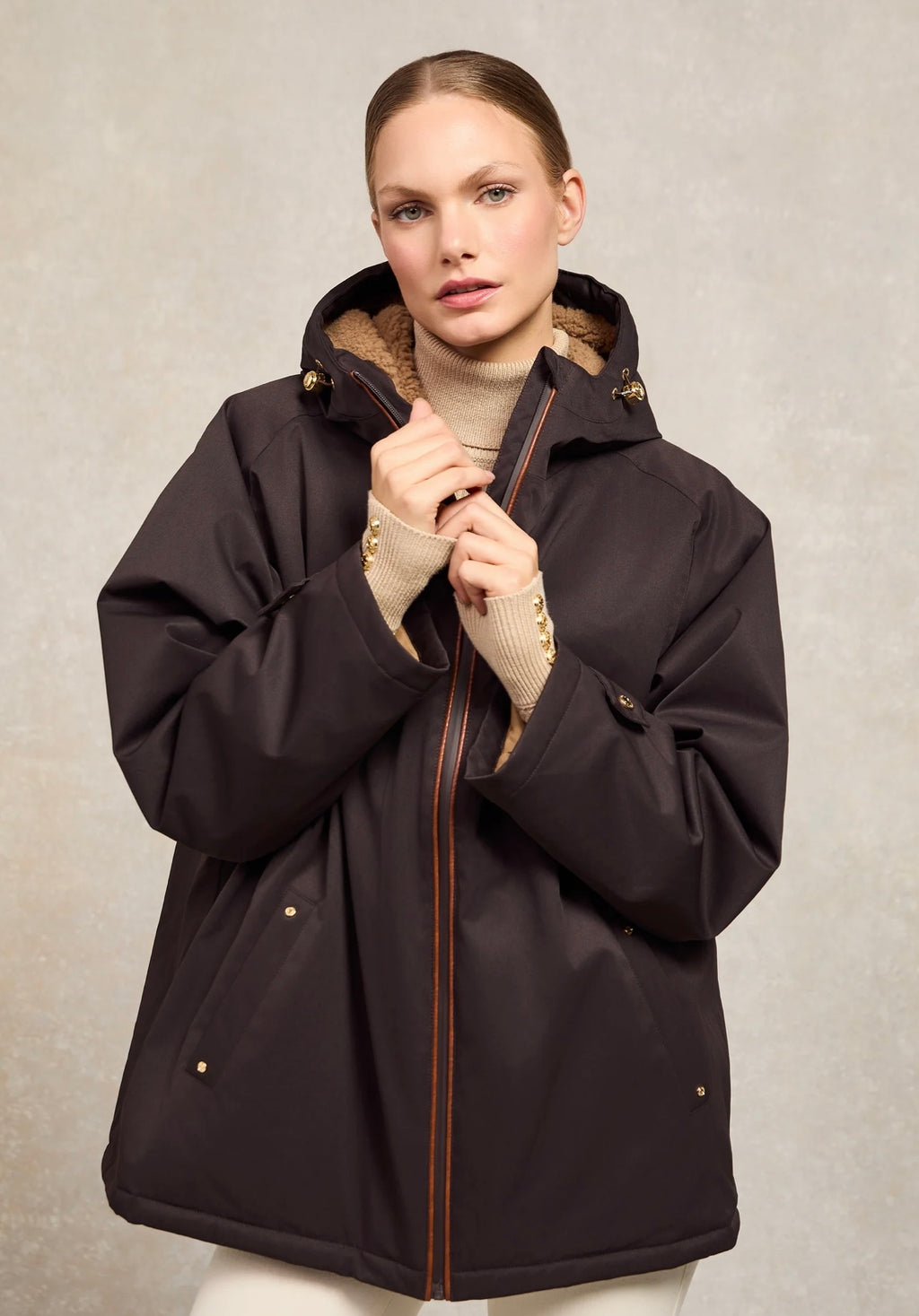 One-Size Waterproof Jacket Chocolate