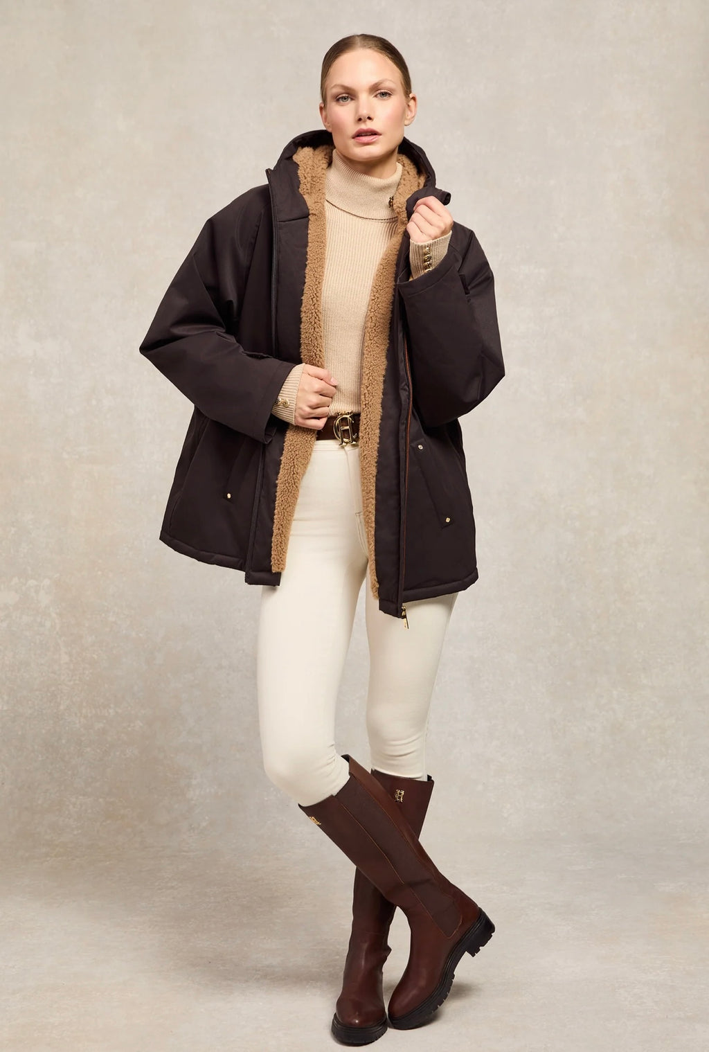 One-Size Waterproof Jacket Chocolate