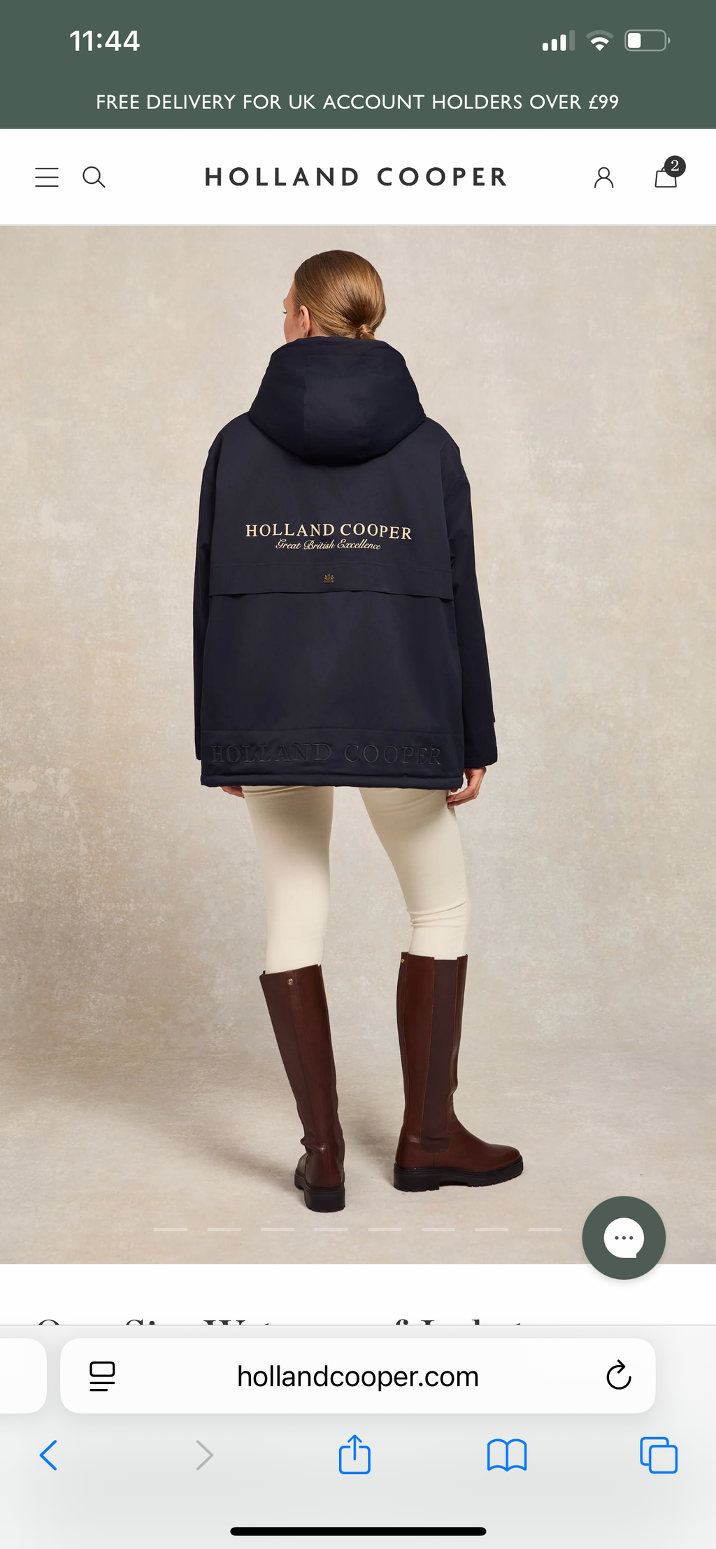 One-Size Waterproof Jacket Ink Navy