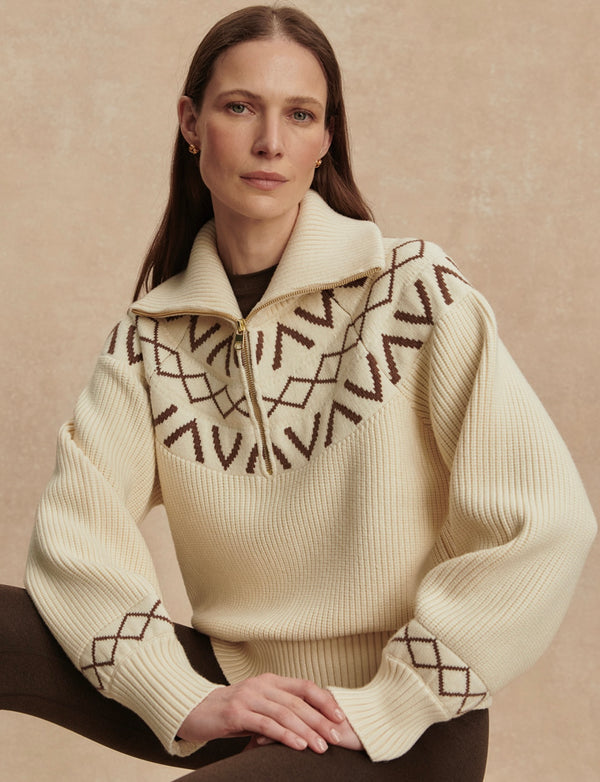 Sigrid Fairisle Half-Zip Knit