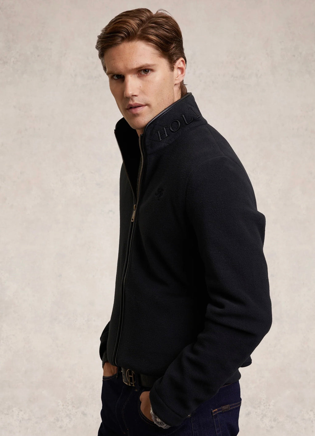 Holland Cooper Men's Country Fleece Jacket Black