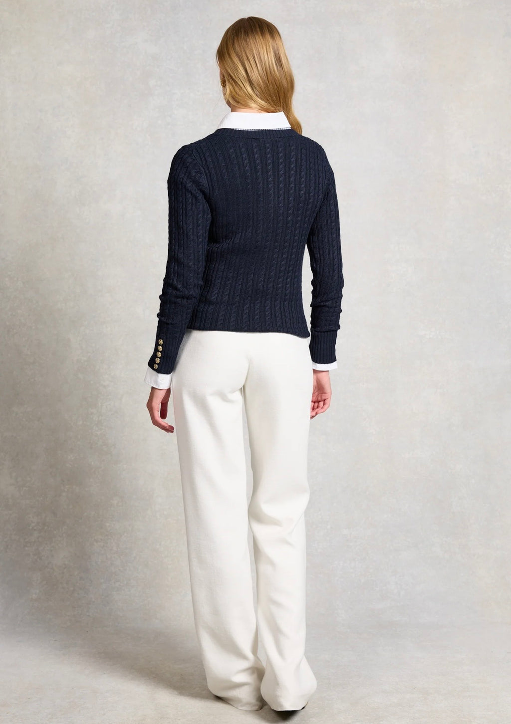 Holland Cooper Seattle V-Neck Knit Ink Navy