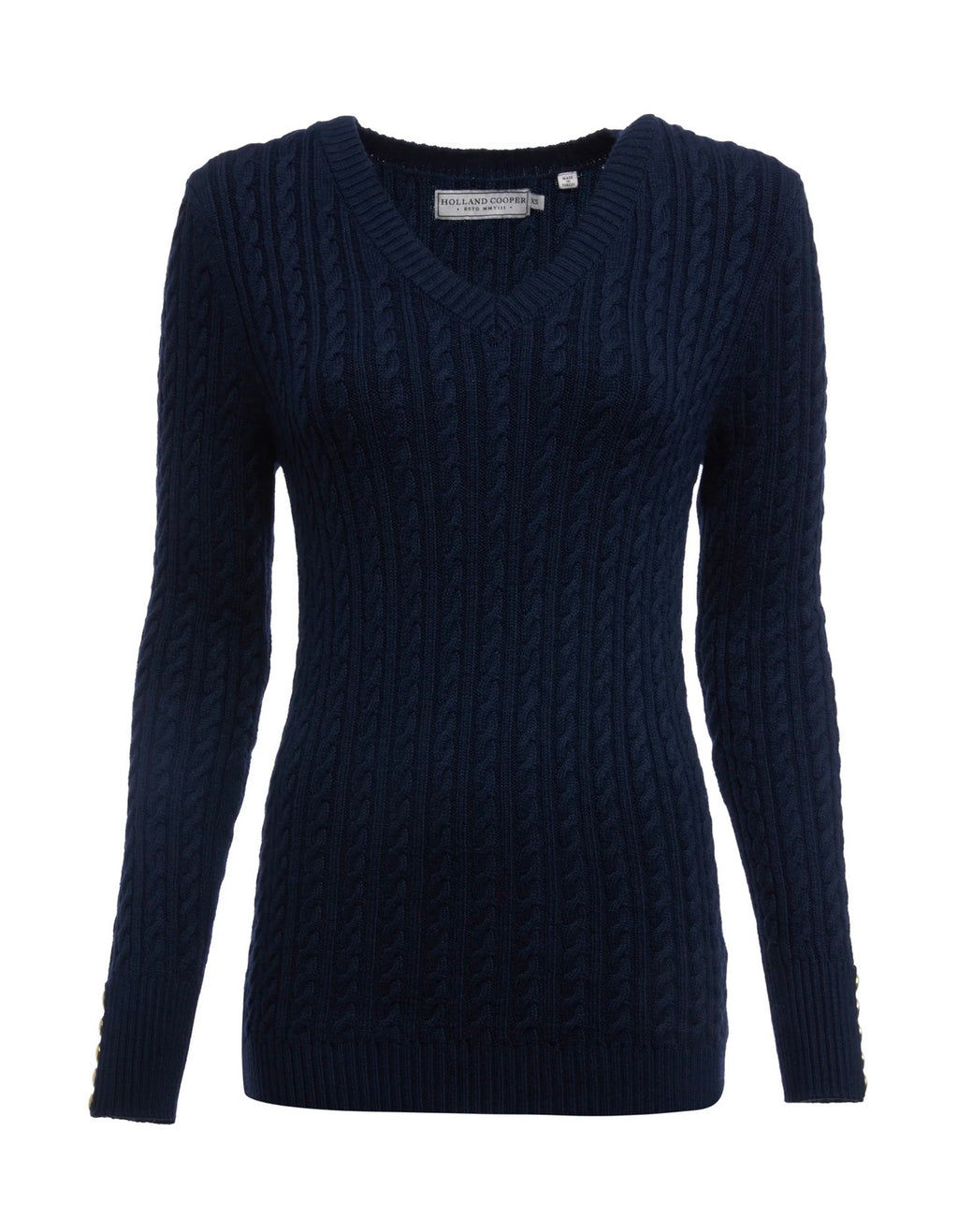 Holland Cooper Seattle V-Neck Knit Ink Navy
