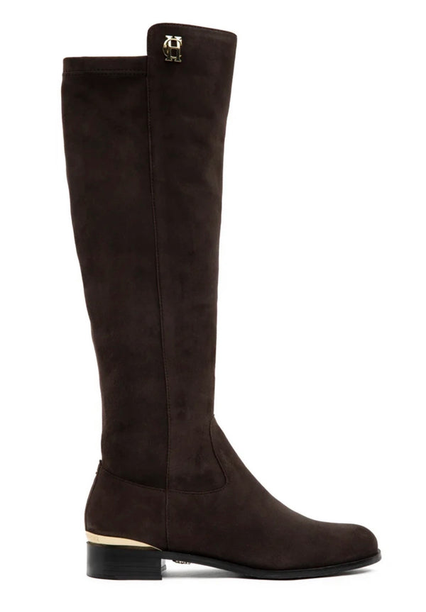 Holland Cooper Albany Knee Boot Chocolate Suede